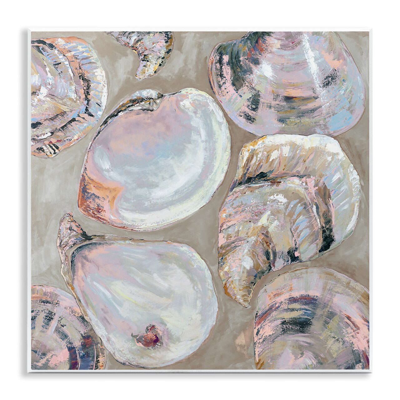 Stupell Industries Summer Seashells in Subtle Pink Wall Plaque By Jeanette Vertentes